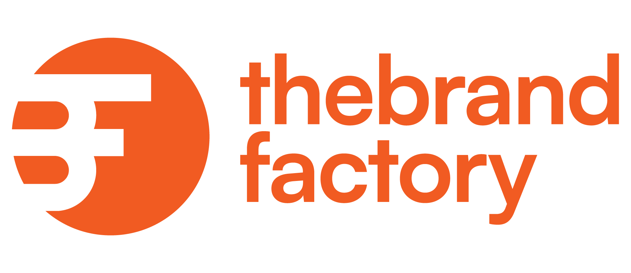 The brand factory logo horizontal orange
